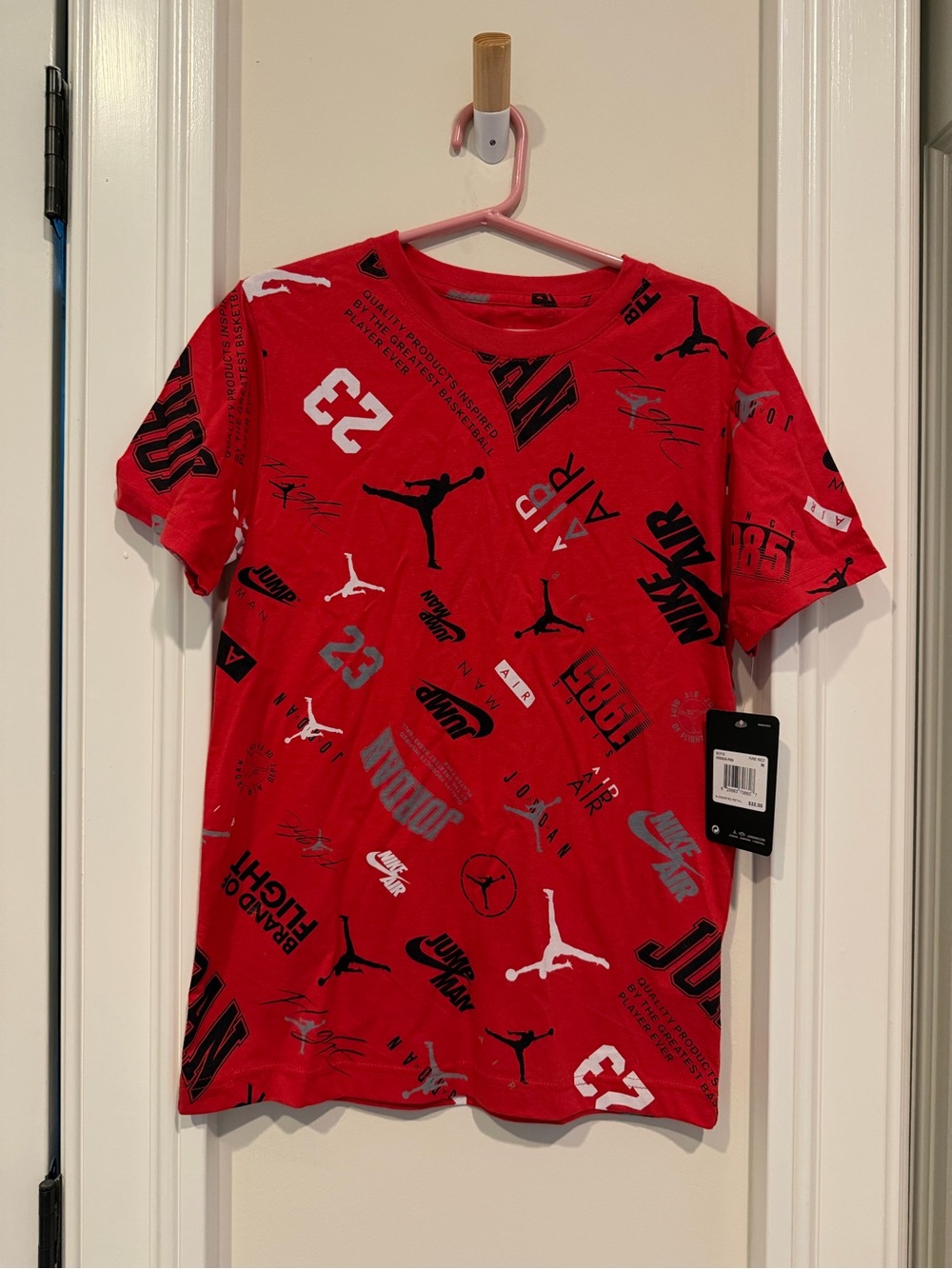 Jordan Red Logo Graphic Tee